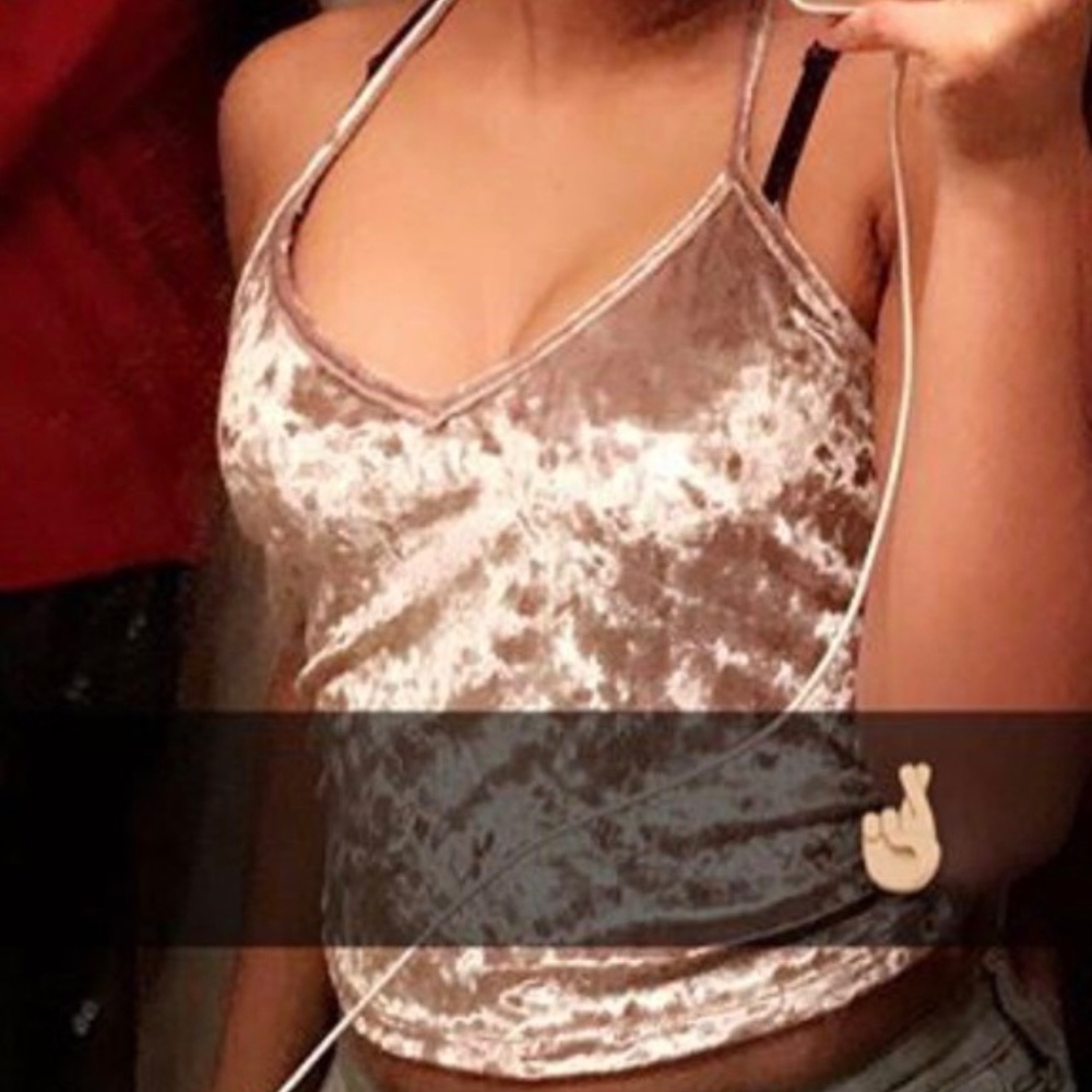 Velvet pink tank top